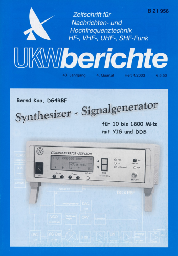UKW-Berichte magazine 4th issue of 2003