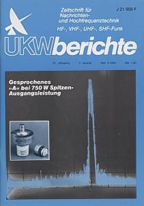 UKW-Berichte magazine 3rd issue of 1985
