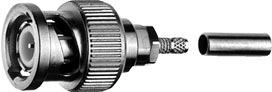 BNC Straight Plug for cable RG 174, RG 316, crimp