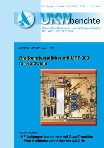 UKW-Berichte magazine 1st issue of 2021